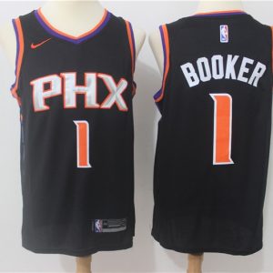 NBA Suns #1 Devin Booker Black Nike Swingman Men Jersey