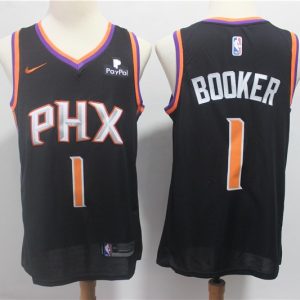 NBA Suns #1 Devin Booker Black Nike Swingman Men Jersey