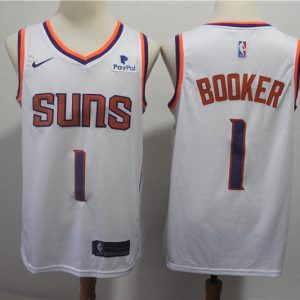 NBA Suns #1 Devin Booker White Nike Swingman Men Jersey