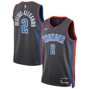 NBA Oklahoma City Thunder #2 Shai Gilgeous-Alexander 2022/23 Swingman Black Jersey