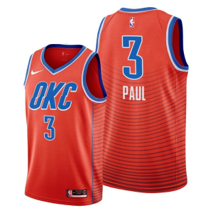 NBA Oklahoma City Thunder #3 Chris Paul  Orange Jersey