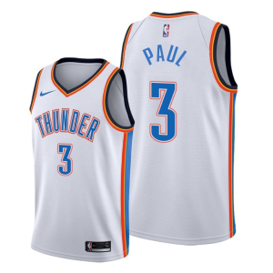 NBA Oklahoma City Thunder #3 Chris Paul White Jersey