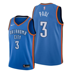 NBA Oklahoma City Thunder #3 Chris Paul  Blue Jersey