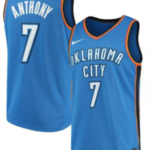 NBA Oklahoma City Thunder Blue #7 Carmelo Anthony Icon Edition Jersey