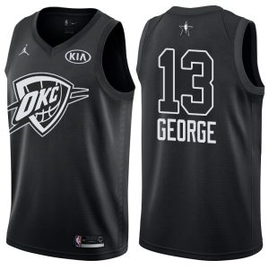 2018 NBA All-Star Oklahoma City Thunder #13 Paul George Black Swingman Jersey