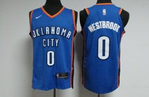NBA Oklahoma City Thunder #0 Westbrook Blue Jersey