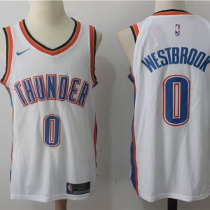 Nike NBA Oklahoma City Thunder #0 Westbrook White Jersey