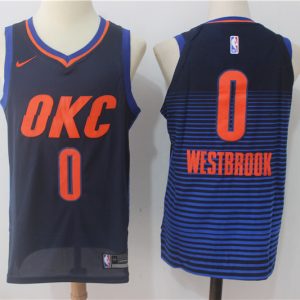 NBA Oklahoma City Thunder #0 Westbrook Blue New Jersey