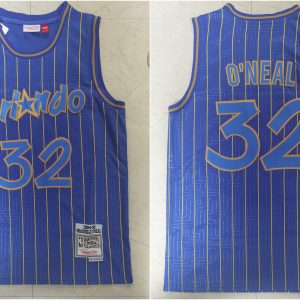 NBA Orlando Magic #32 Shaquille O'Neal Blue Stitched Jersey