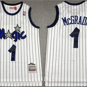Men's Orlando Magic #1 Tracy McGrady 2003-04 White Stitched Jersey