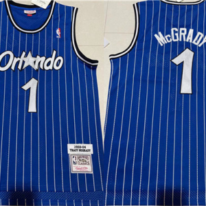 Men's Orlando Magic #1 Tracy McGrady Blue Stitched Jersey