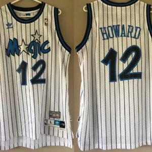 Men's Orlando Magic #12 Dwight Howard White Stitched Jersey