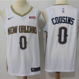 Nike NBA New Orleans Hornets #0 Cousins White Jersey