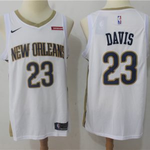 Nike NBA New Orleans Hornets #23 Davis White Jersey