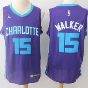 Nike NBA New Orleans Hornets #15 Walker Purple New Jersey