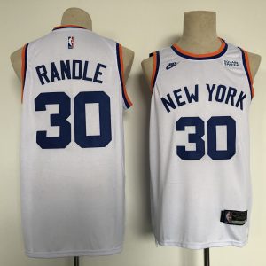 NBA New York Knicks #30 Julius Randle 2021/2022 White City Edition Jersey