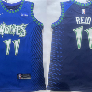 Men's Minnesota Timberwolves #11 Naz Reid Blue City Edition Stitched Jersey