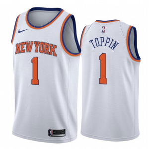 NBA New York Knicks #1 Obi Toppin White Jersey