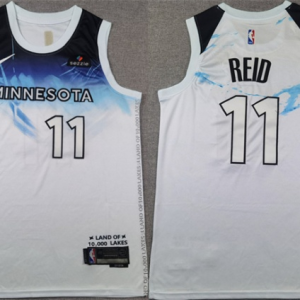 Men's Minnesota Timberwolves #11 Naz Reid White 2024/25 City Edition Stitched Jersey