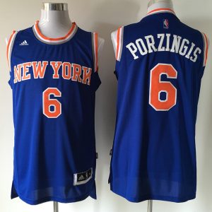 NBA New York Knicks #6 Porzingis Blue Jersey
