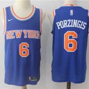Nike NBA New York Knicks #6 Porzingis Blue Jersey