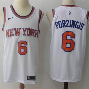 Nike NBA New York Knicks #6 Porzingis White Jersey