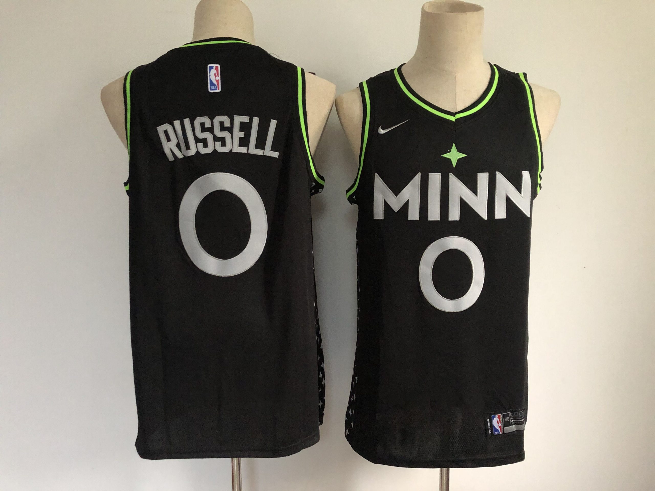 NBA Minnesota Timberwolves #0 D'Angelo Russell Black City Swingman 2020-21 Jersey