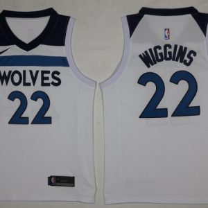Nike NBA Minnesota Timberwolves #22 Wiggins White New Jersey