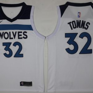 Nike NBA Minnesota Timberwolves #32 Towns White New Jersey