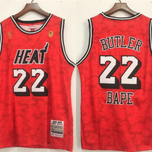 NBA Miami Heat #22 Jimmy Butler Red Throwback Basketball Jersey