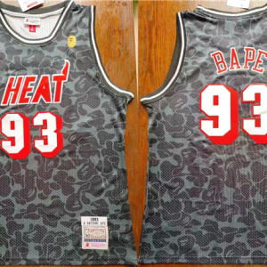 NBA Miami Heat #93 Bape Black Throwback Basketball Jersey