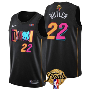 NBA Miami Heat #22 Jimmy Butler Black 2023 Finals City Edition Stitched Jersey