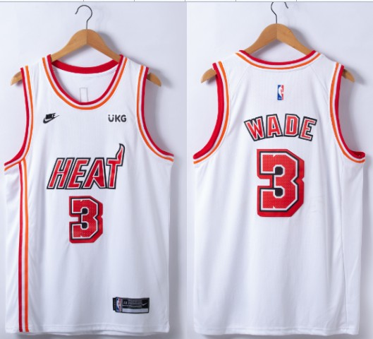 NBA Miami Heat #3 Dwyane Wade 2022/23 White Jersey