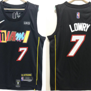 NBA Miami Heat #7 Kyle Lowry 2021/22 City EditionBlack Jersey