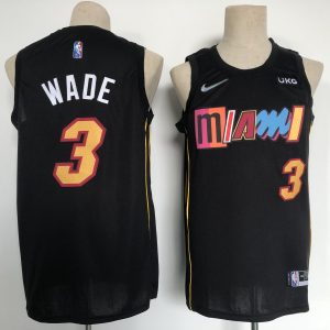 NBA Miami Heat #3 Dwyane Wade 2021/22 City EditionBlack Jersey