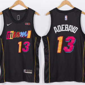 NBA Miami Heat #13 Bam Adebayo 2021/22 City EditionBlack Jersey