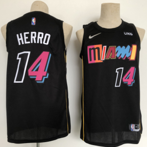 NBA Miami Heat #14 Tyler Herro 2021/22 City Edition Black Jersey