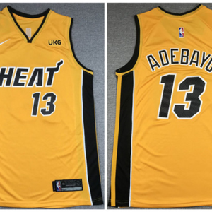 NBA Miami Heat #13 Bam Adebayo Yellow Game Nike Jersey