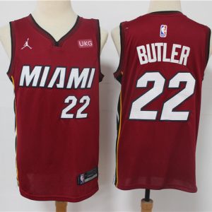 NBA Miami Heat #22 Jimmy Butler Red Game Nike Jersey