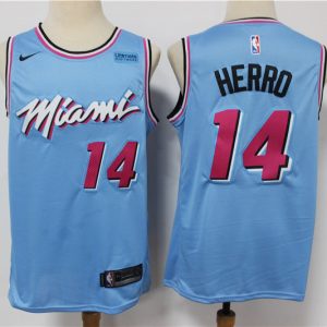 NBA Miami Heat #14 Tyler Herro City Edition Blue Jersey