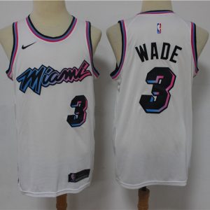 NBA Miami Heat #3 Dwyane Wade White 2020-21 City Edition Jersey