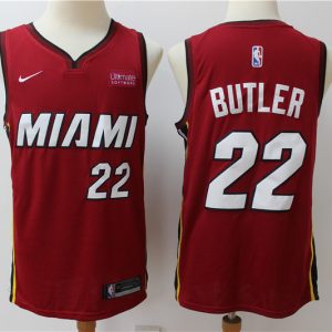 NBA Miami Heat #22 Jimmy Butler #22 Red Game Nike Jersey