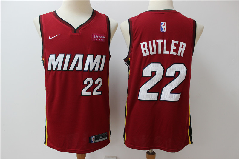 NBA Miami Heat #22 Jimmy Butler #22 Red Game Nike Jersey