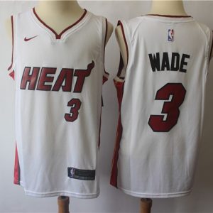 NBA Miami Heat #3 Wade Black White Jersey