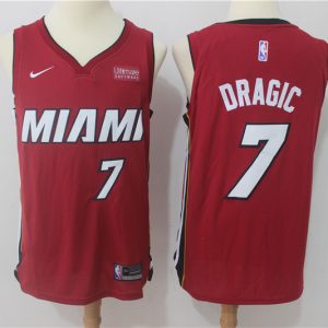 Nike NBA Miami Heat #7 Dragic Red Jersey