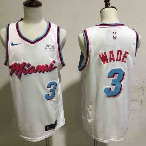 NBA Miami Heat #3 Wade White City Jersey