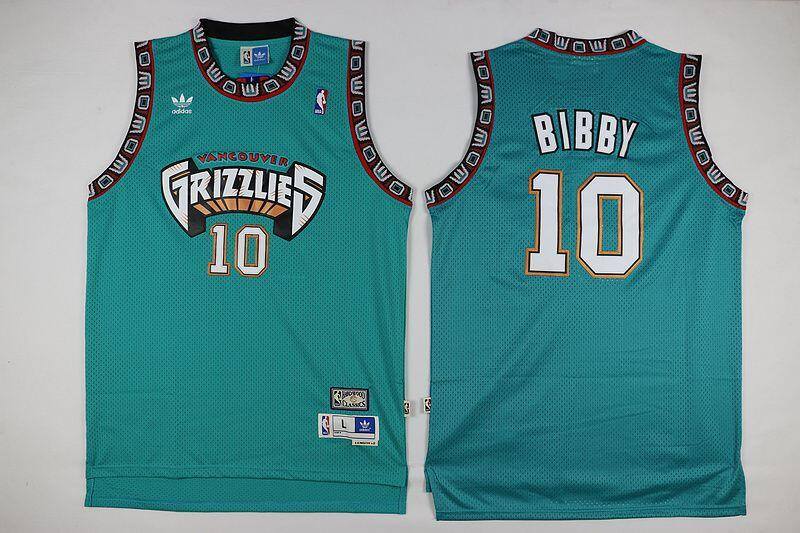 NBA Memphis Grizzlies #10 Bibby Green Green Throwback Stitched NBA Jersey