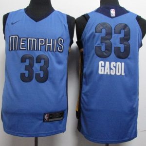 NBA Memphis Grizzlies #33 Gasol Blue Nike Jersey
