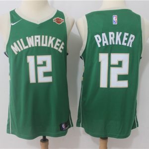 Nike NBA Milwaukee Bucks #12 Parker Green Jersey