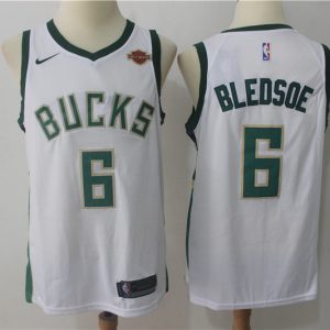 Nike NBA Milwaukee Bucks #6 Bledsoe White Jersey